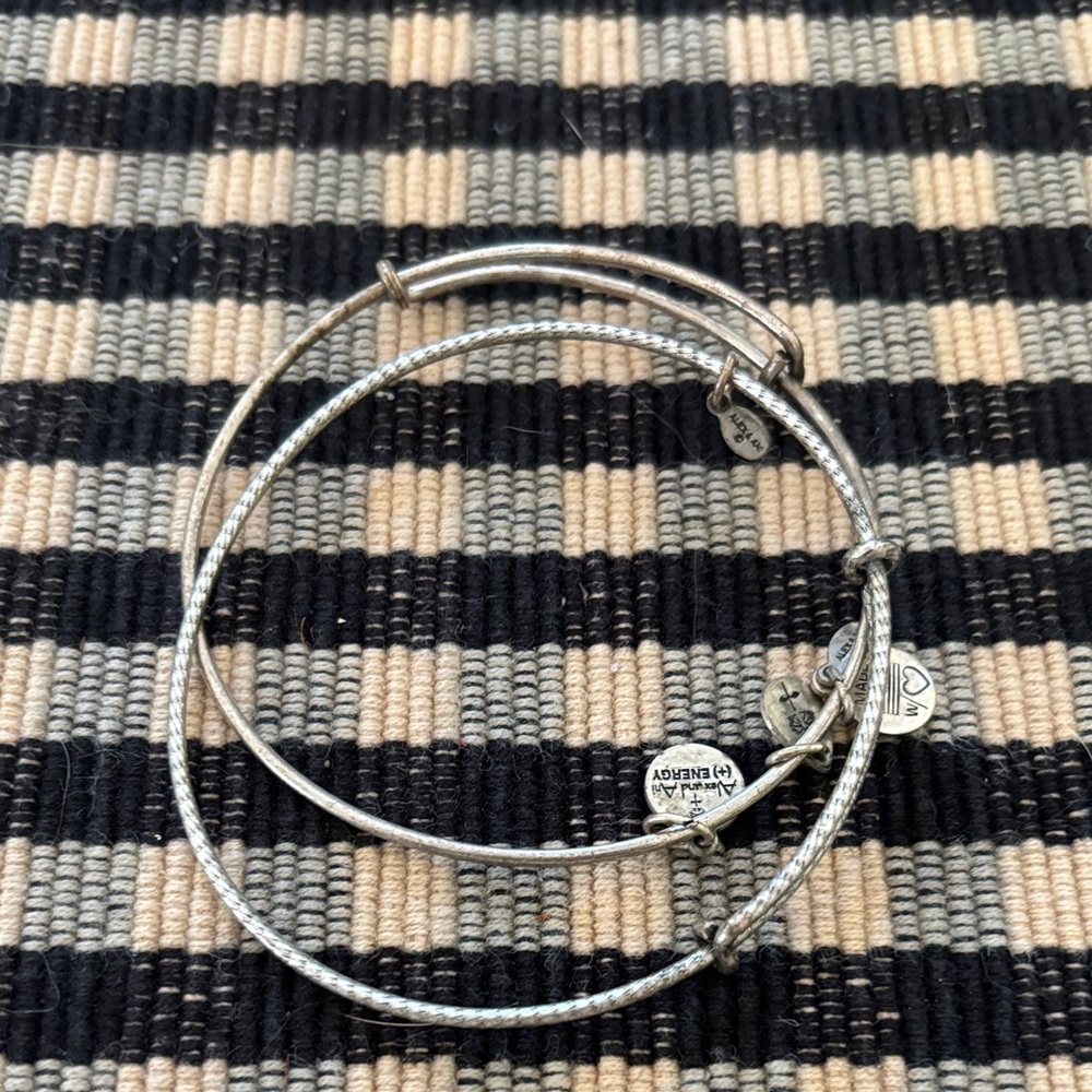 Alex and Ani Silver Charm Bracelet Trio